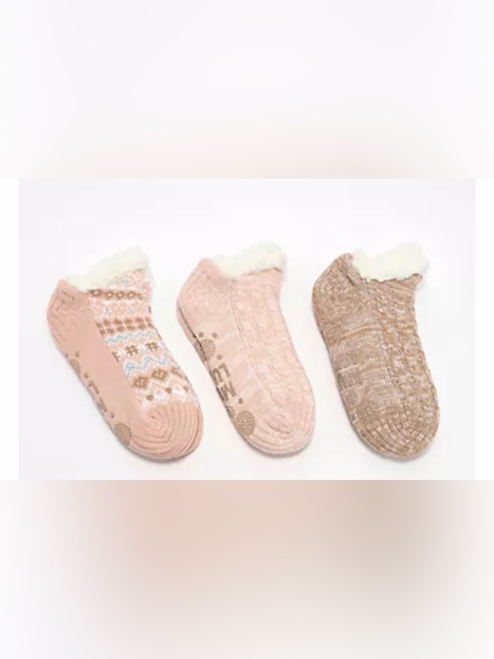 Muk Luks Girls Plush Lined Non-Slip Slipper Socks - aloe infused